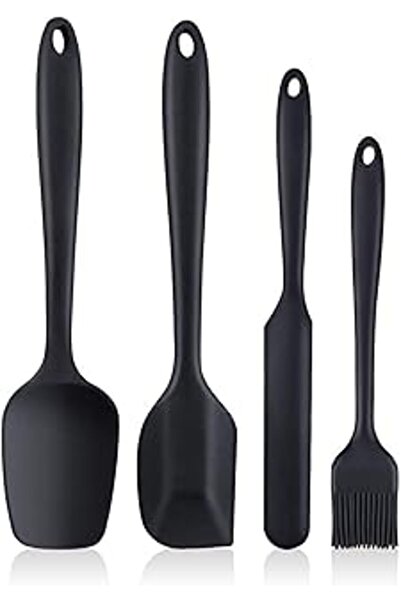 nazeninstoğu 4 Pieces Large Size Silicone Egg Brush Spoon Spatula Set Heat Resistant