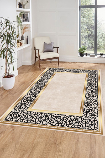 Bir Aksesuar Dijital Baskılı Yıkanabilir Dot Taban Kaymaz Halı Yolluk Mutfak ...