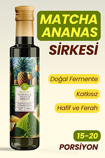 Mim and More Matcha & Ananas Sirkesi - Organik, Doğal Fermantasyon, %100 Doğa...