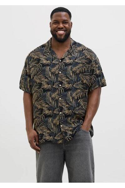 Jack & Jones JACK&JONES 12269096 JJEJEFF TROPICAL СОРОЧКА З КОРОТКИМИ РУКАВАМИ ВЕЛИКОГО РОЗМІРУ