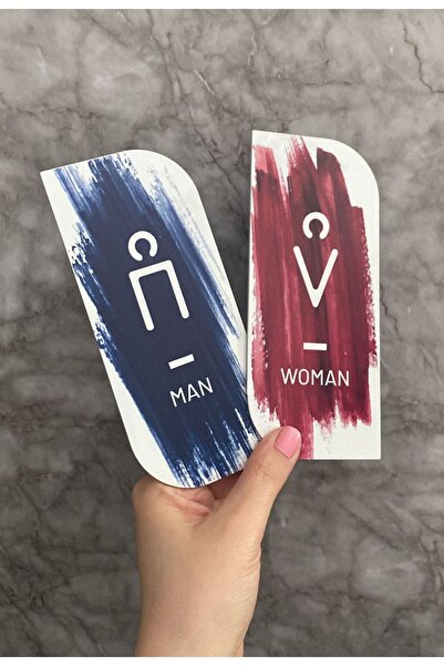 Yönline Women & Men Wc Orientation Sheet Set Self Adhesive Colour Brush Serie...