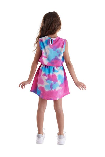 MSHB&G Girl's Tie-Dye Patterned Love Summer Dress - Elastic