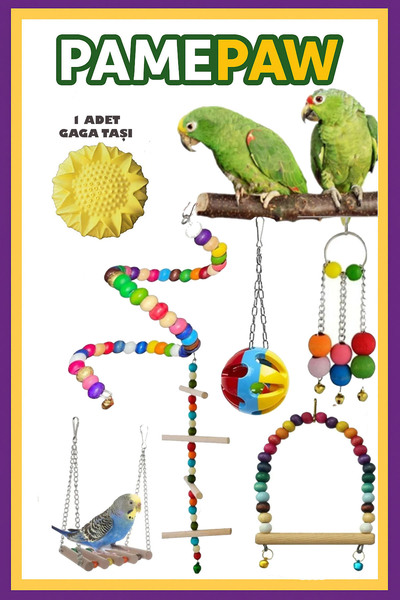 PAMEPAW Mega Kuş Oyuncak Seti 7'li