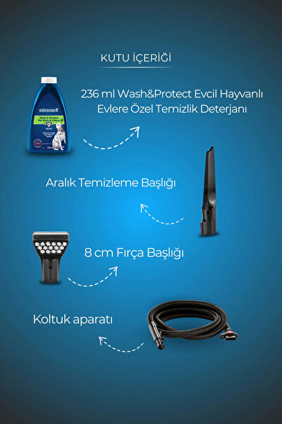 Bissell PowerWash Pet Evcil Hayvanlı Evlere Özel Halı – Koltuk Yıkama Makinesi