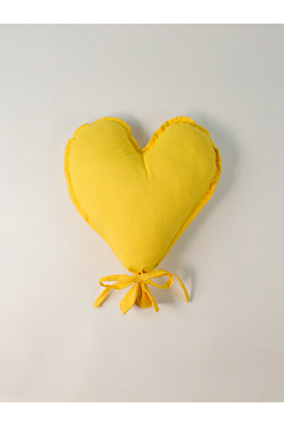 Galia Tasarım Подушка у формі серця з повітряними кульками, жовта, 43x45 см