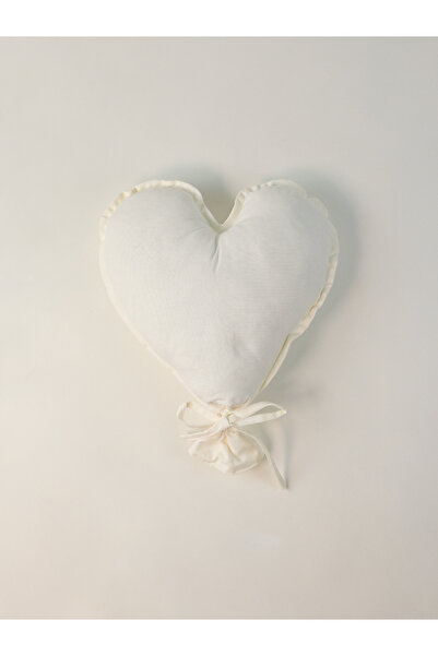 Galia Tasarım Puffy - Подушка-балон у формі серця, біла / екрю, 43x45 см