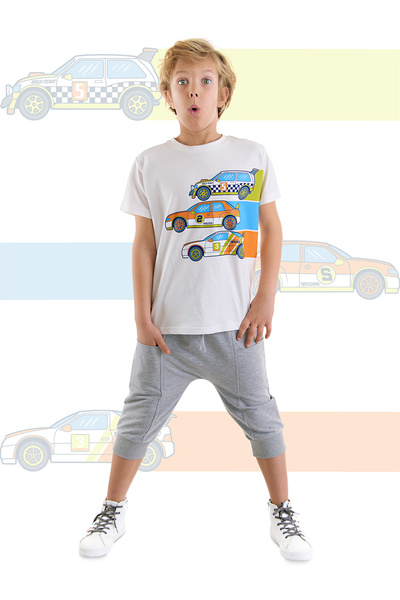 MSHB&G Racer Cars Boys Summer T-shirt Σετ σορτς Capri με τσέπη