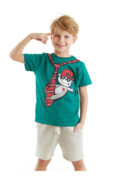 Denokids Tie Koala Boy T-Shirt-Shorts-Set