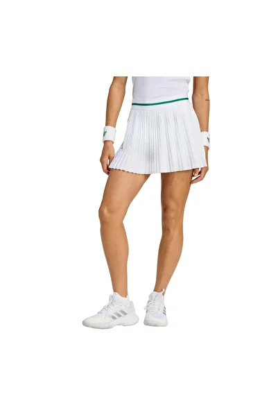 adidas Jm4730-K Pleat Skirt Pro Women's Tennis Skirt White