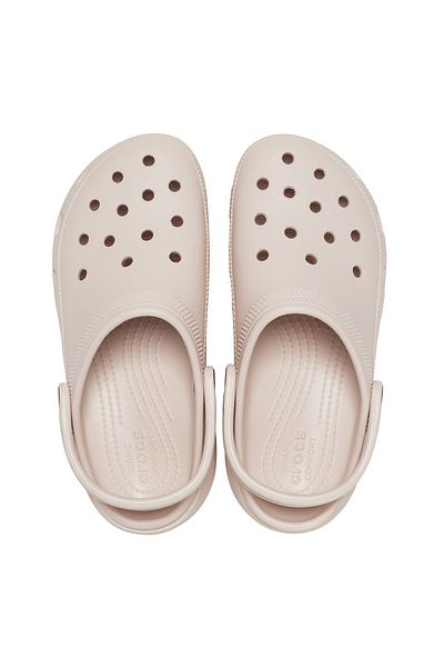 Crocs 206750 -6ur Classic Platform Clog W - Women's Cream Slippers