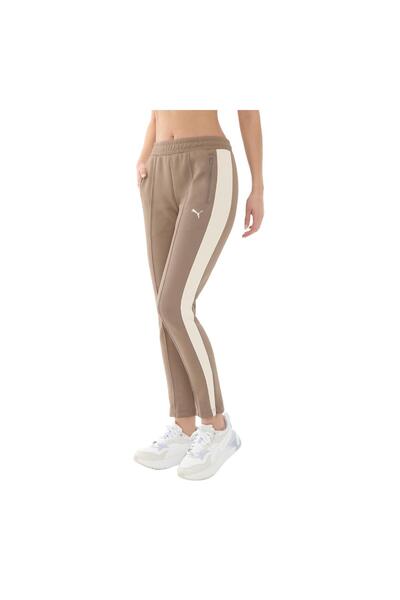 Puma Slim Trackpants - Γυναικεία αθλητική φόρμα, 629798-93 T7 Milk Under Coffee