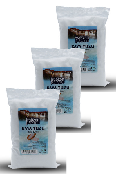TRABZON PAZARI Rafineli, Iyotsuz Öğütülmüş Kaya Tuzu 3x1 Kg