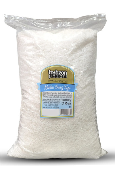 TRABZON PAZARI Rafinesiz, Iyotsuz Kristal Deniz Tuzu 1 Kg