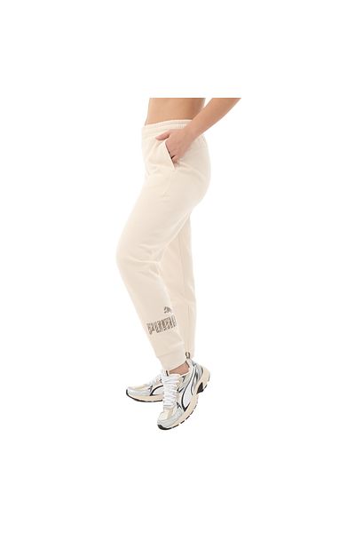 Puma 681496 -87 Ess Animal Pants Fl Pantaloni de trening dama crem