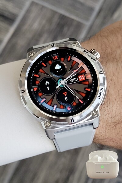 Daniel Klein Gri Renk Silikon Ayarlanabilir Silikon Kordonlu Akıllı Kol Saati...