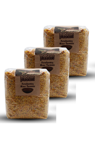 TRABZON PAZARI Ata Tohum Fırınlanmış Mısır Yarması 3x900 Gr