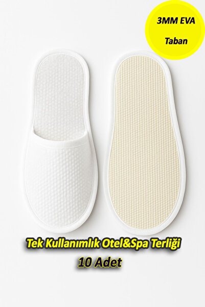Febros Tek Kullanımlık EVA Kalite Spa & Otel Terliği – 10'lu Paket | Hijyenik, Kaymaz Tabanlı, Unisex