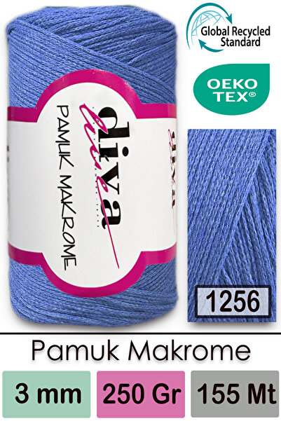 Diva İplik Diva Pamuk Макроме 1256 Синій