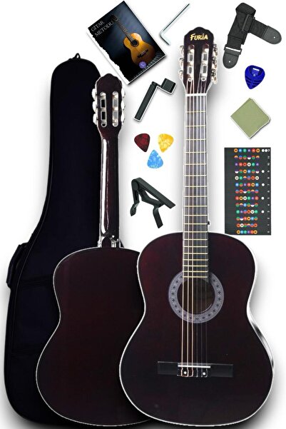 Furia CG-3902CF Klasik Gitar 4/4 Yetişkin Boy Sap Ayarlı Full Set