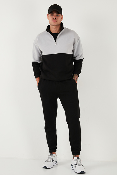 Buratti Pantaloni de trening din bumbac, cu croiala normală, cu talie obișnuită, cu buzunare pentru picioare, pantaloni de trening pentru bărbați 59080153 W