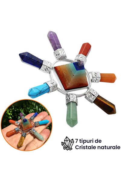 GlowforHome Piramida Orgonica multicolora GlowforHome, protectie EMF/Wi-Fi, 7...