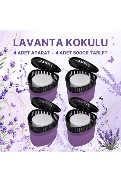 Saban 4 Adet 500 gr Nem Alıcılı Ve Rutubet Giderici Aparat Üçgen Lavanta (TABLET DAHİL)