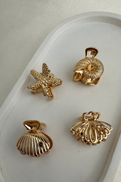 Modex Metal D.Kabuğu D.Yıldızı Minimal Kıskaç Toka (Ölçü:2cm)