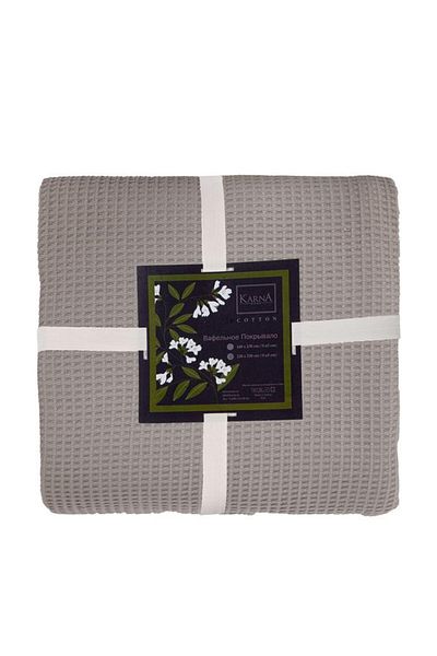 Karna Home Бавовняна ковдра для телевізора Alex 220X230 см, коричнева