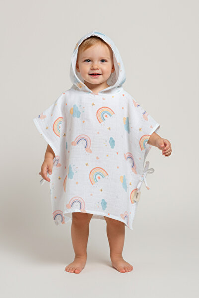 Kanz Baby 100% Cotton Muslin Hooded Poncho