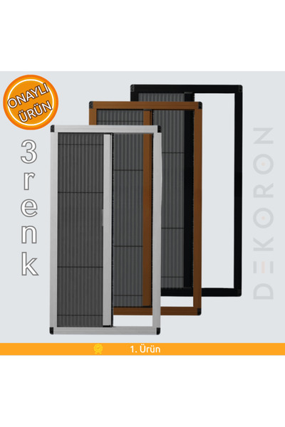 DEKORON Pileli Sürgülü Sineklik Kapı, Plise Sineklik Sistemi, Alüminyum Çerçeve Sineklik, Kolay Kurulum