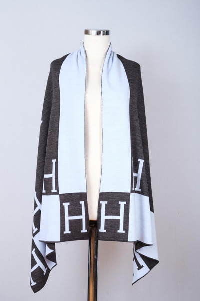 Sebir Moda H Patterned Double Sided Knitwear Shawl