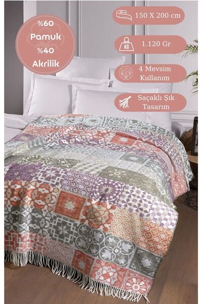 Karna Home Бавовняна телевізійна ковдра Wıng 150x200 см