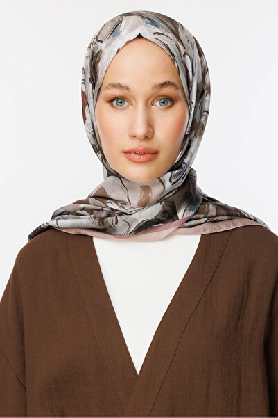 Mooncorn Mink Rossel Pattern Cotton Shawl