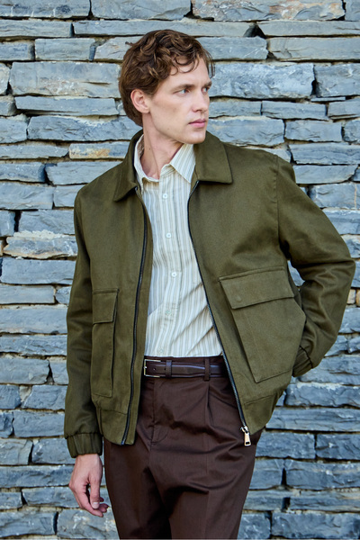 Danger Men's Cotton Coat Jacket Khaki