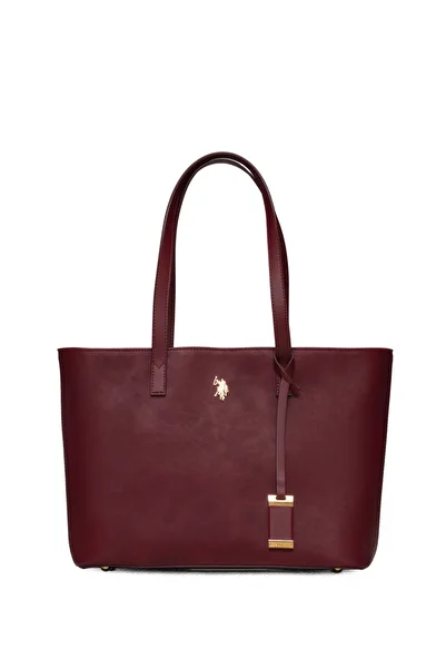 U.S. Polo Assn. حقيبة كتف نسائية باللون الأحمر الداكن Us25625