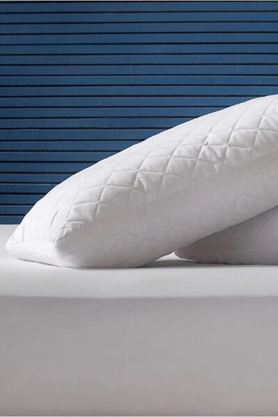 İzgi Concept Σετ 2 Μαξιλάρια Premium Air Flow με κλιματισμό 50x70 100% HCS σιλικόνης με επένδυση καπιτονέ