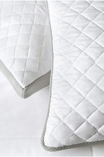 İzgi Concept Σετ 2 Μαξιλάρια Premium Air Flow με κλιματισμό 50x70 100% HCS σιλικόνης με επένδυση καπιτονέ