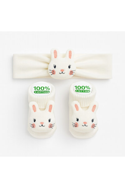 Akface Organic Bamboo Bandana Socks Set with Toys 0-6 Months Newborn