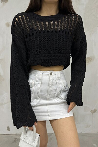 ebru akten butik Bluză tricotată ajurata pentru damă