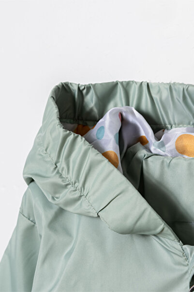 Verscon Kız Kapüşonlu Nakışlı Yağmurluk & Rüzgarlık 3 - 8 Yaş