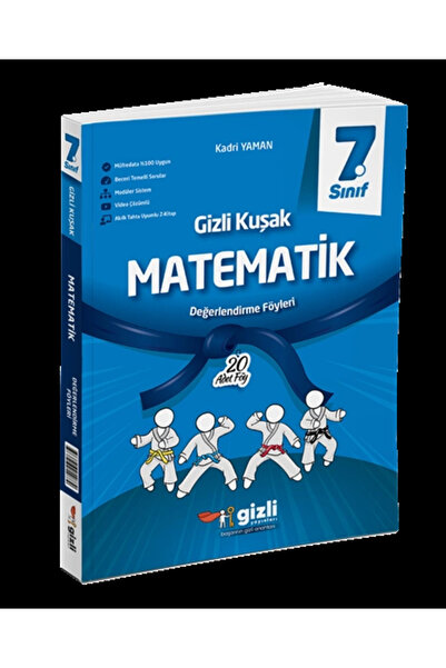 Gizli Yayınları 2025 7. Sınıf Matematik Değerlendirme Föyleri Gizli Kuşak Serisi