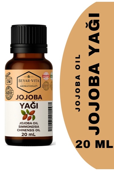 BEYARVİTA Jojoba Yağı 20 ml – Soğuk Sıkım – Cam Şişe – Katkı Içermeyen