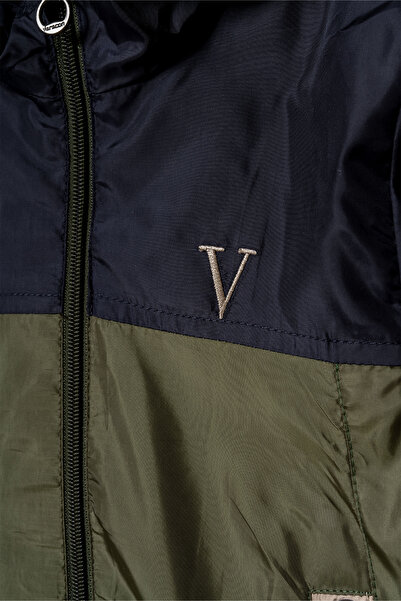 Verscon Чоловічий капюшон з вишивкою, дощовик і вітровка, 7-11 років