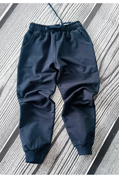 Yusuf Kids Black Navy Blue Men's Sweatpants