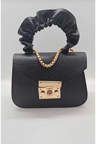 ALFA AKSESUAR 03 Çocuk Çantası Siyah – Suni Deri, Küçük Boy, Prenses Tasarım