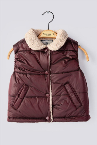 Verscon Fiber Filled Lamb Lined Boy's Vest 9 Months - 8 Years