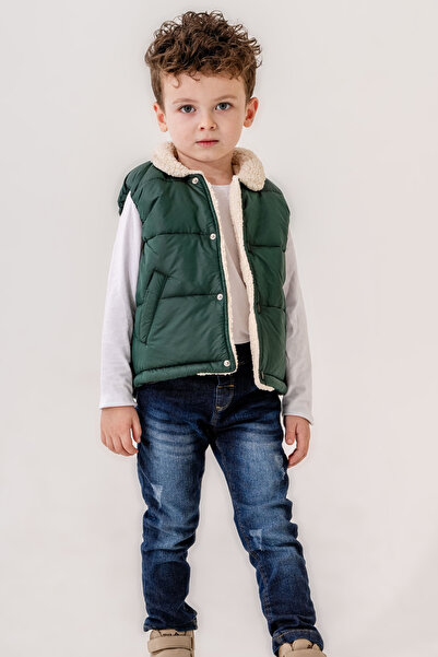 Verscon Fiber Filled Lamb Lined Boy's Vest 9 Months - 8 Years