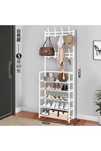 ELEGANT HOME 5-Tier Shoe Rack Organizer 60×26×153cm