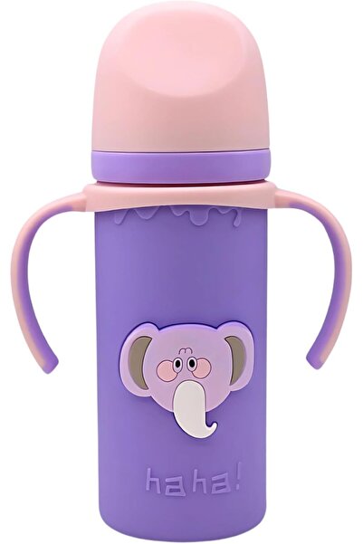 Twisoo زجاجة حليب زجاجية للأطفال 3 في 1 - زجاجة رضاعة خالية من مادة BPA مع غط...