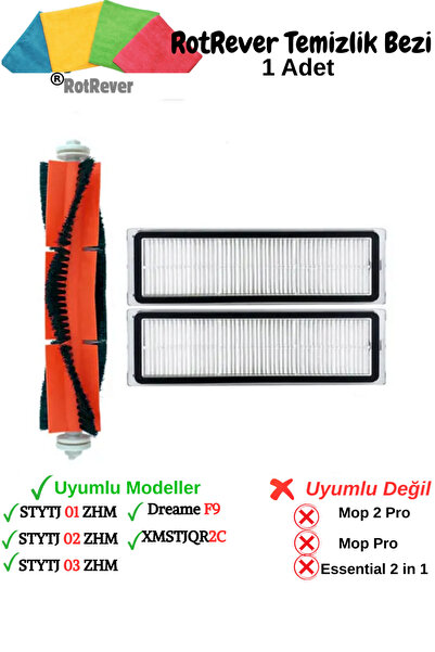 RotRever Perie principală compatibilă Xiaomi Vacuum Mop 1c,2c,,Dreama F9, per...